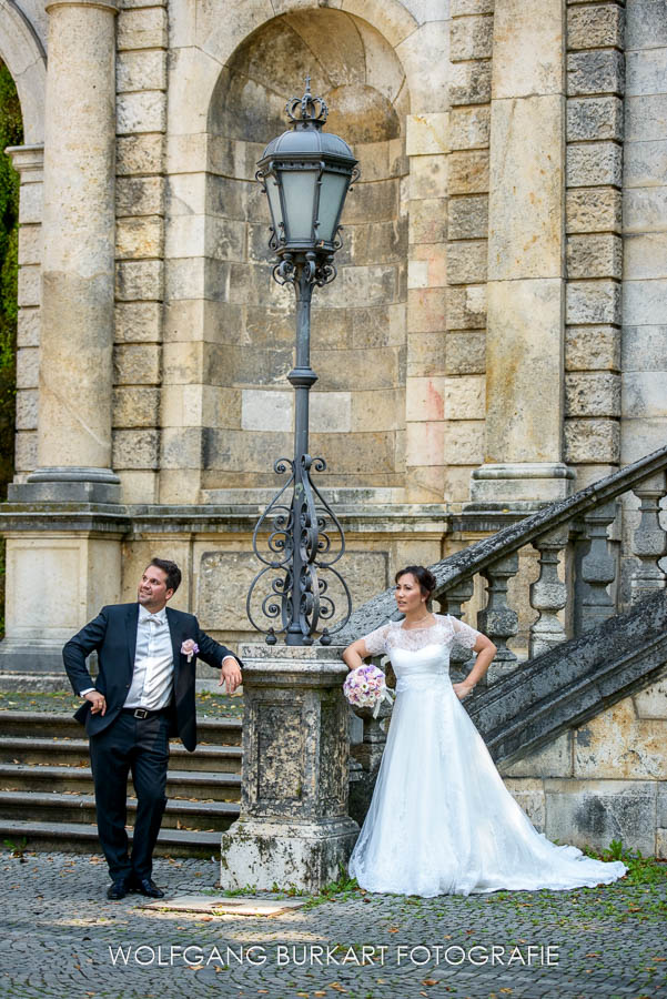 Hochzeitsfoto München, Brautpaarportrait am Friedensengel