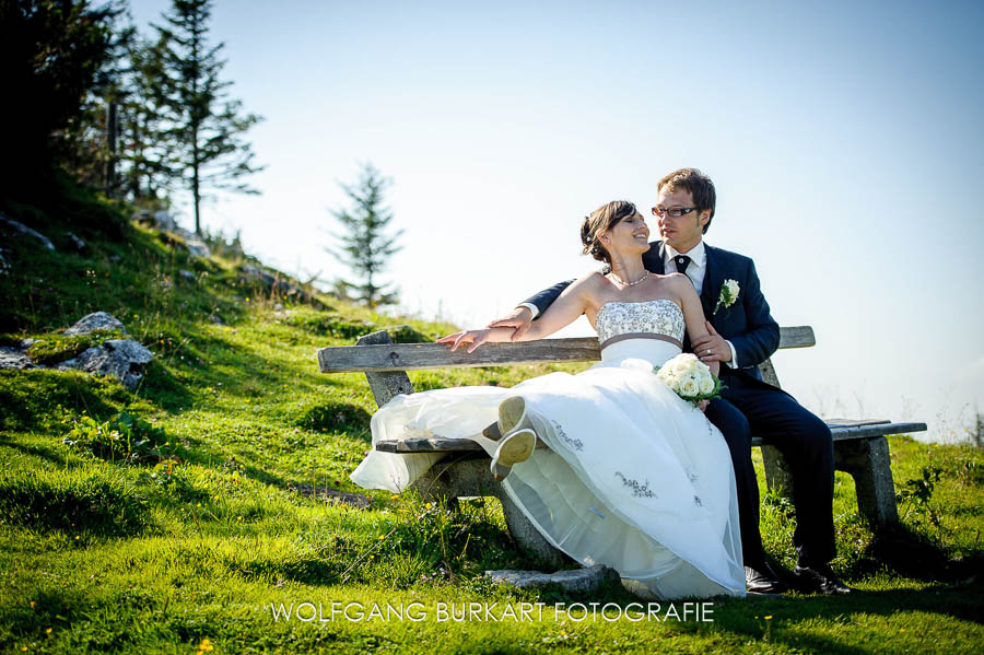 Hochzeits-Fotograf Chiemgau, Hochzeitsfoto in den Bergen