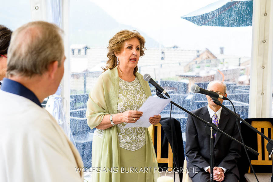 Hochzeitsfotograf aus München in Kitzbühel, Rede der Bräutigam-Mutter