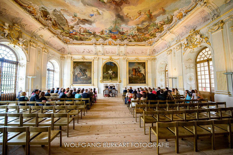 Hochzeitsfotograf München, Trausaal in Schloss Schleissheim