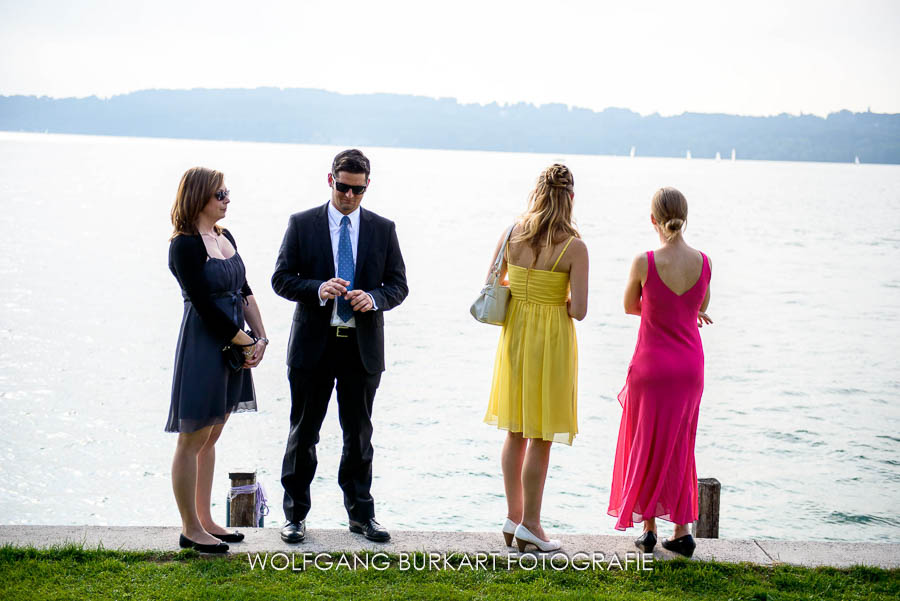 Hochzeit Fotograf Starnberg, Empfang am See