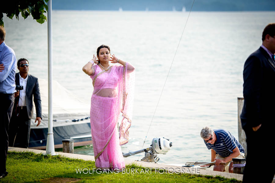 Hochzeit Fotograf Starnberg, Hochzeitsgäste aus Indien am Starnberger See