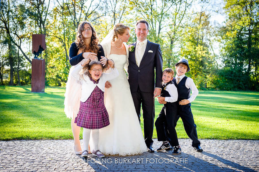 Hochzeit Foto-Reportage Fürstenfeldbruck, Gruppenbild mit Kindern