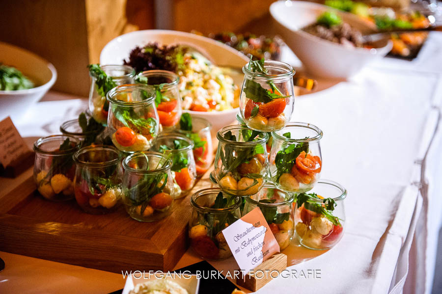 Hochzeitsfotograf Fürstenfeldbruck, Buffet bei einer Hochzeit im Fürstenfelder