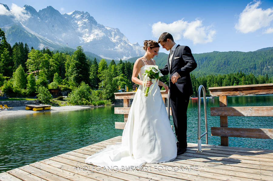 Hochzeitsfotograf Zugspitze, Hochzeitsfoto am Eibsee