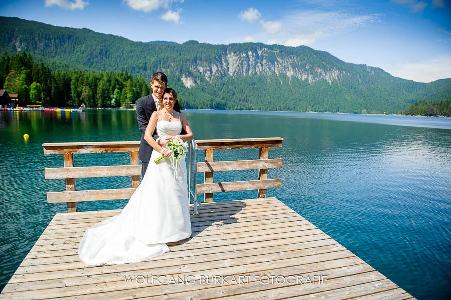 Hochzeitsfotograf Garmisch-Partenkirchen, Hochzeitsfotos am Eibsee bei Grainau