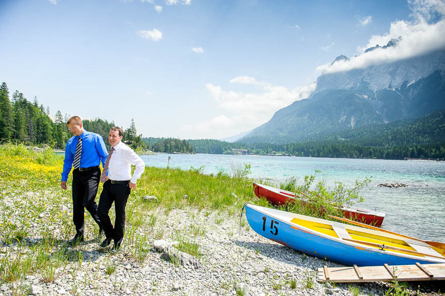 Hochzeits-Fotograf Zugspitze, auf der Insel im Eibsee