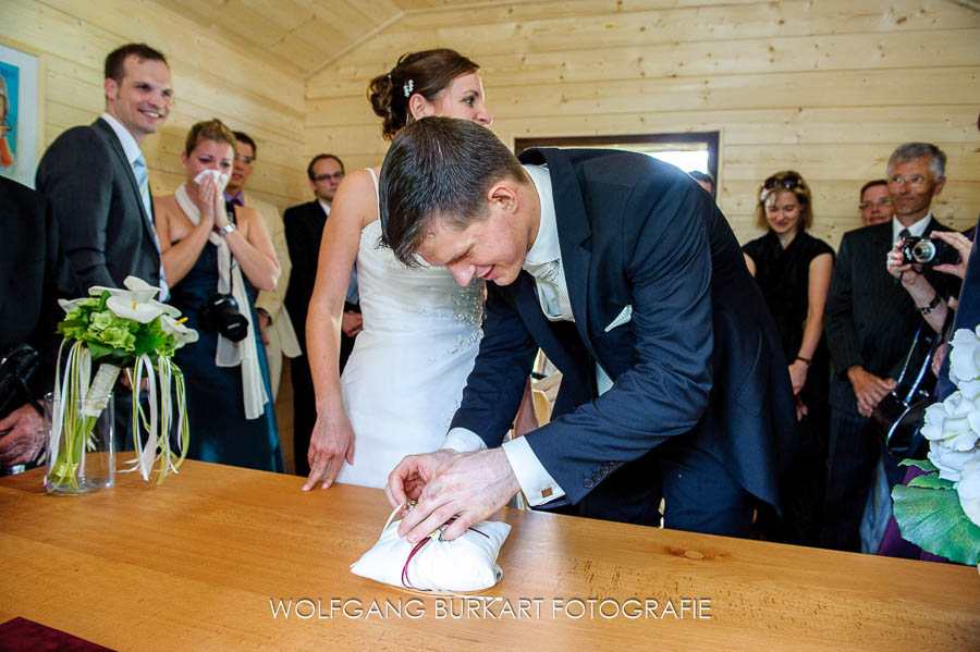 Hochzeits-Fotograf Zugspitze, Ringtausch bei der Trauung