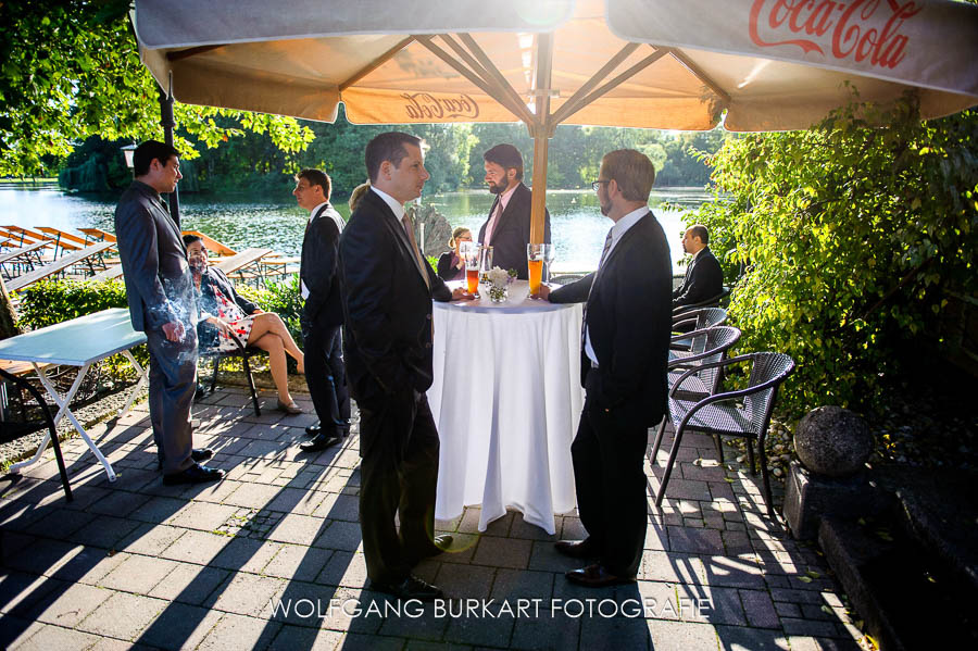 Hochzeitsfotograf München Schwabing, Hochzeitsfeier auf der Terrasse des Seehaus