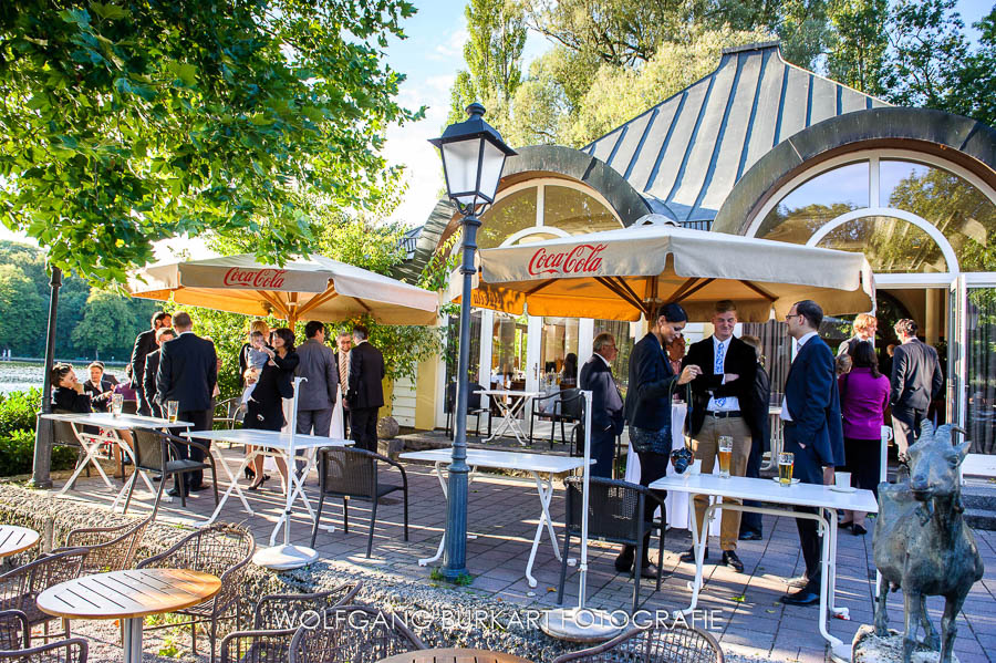 Hochzeitsfotograf München Schwabing, Hochzeit auf der Terrasse des Seehaus